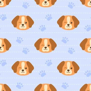 Smile Seamless Pattern Design Illustration with Smiling Character and Happi.. Stock Illustration