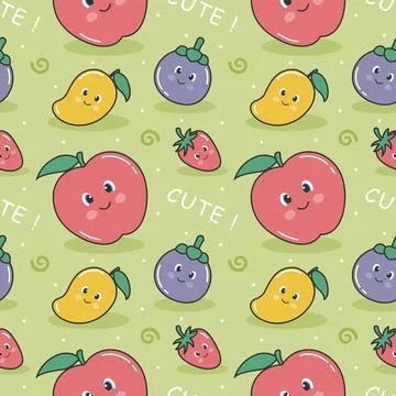 Smile Seamless Pattern Design Illustration with Smiling Character and Happi.. Stock Illustration
