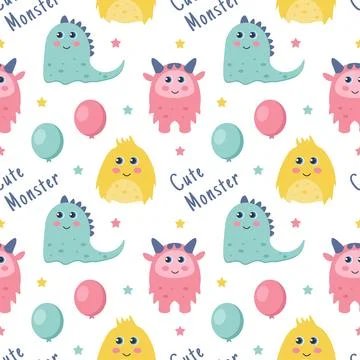 Smile Seamless Pattern Design Illustration with Smiling Character and Happi.. Stock Illustration