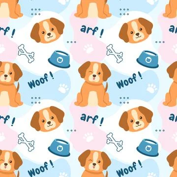 Smile Seamless Pattern Design Illustration with Smiling Character and Happi.. Stock Illustration