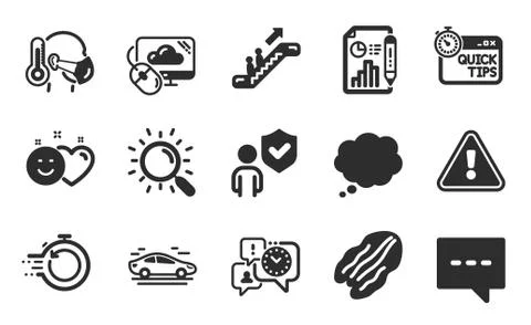 Smile, Search and Cloud computing icons set. Sick man, Time management and イラスト素材