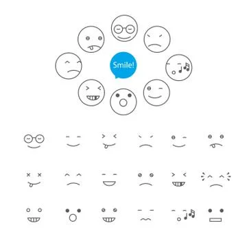 Smile set, vector イラスト素材