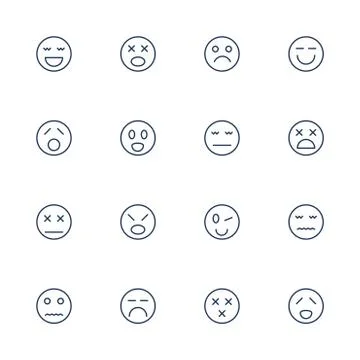 Smile set, vector. Illustrazione stock