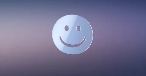 Smile Silver 3d Icon Stock Footage 69807654