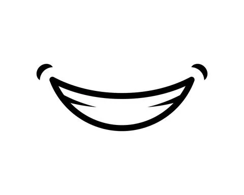 Smile Simple icon Vector Template Design . Smile icon isolated on white backg Stock Illustration