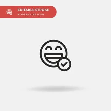 Smile Simple vector icon. Illustration symbol design template for web mobile  Stock Illustration