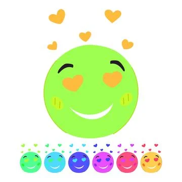 Smile smiley vector cartoon graphic Illustrazione stock