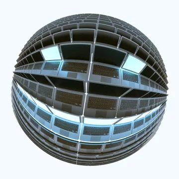 Smile:) spherical laptops 4 Stock Illustration