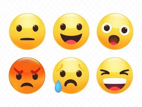 Smile sticker set. Stock Illustration