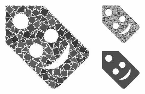 Smile tag Composition Icon of Bumpy Elements Stock Illustration