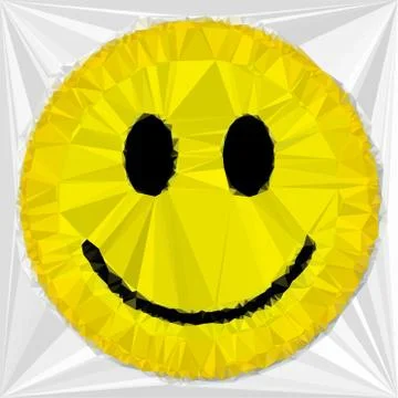 Smile triangular  low poly, mosaic pattern background, Vector polygonal illus イラスト素材