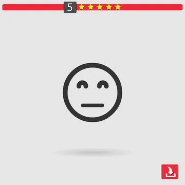 Smile vector icon Illustrazione stock