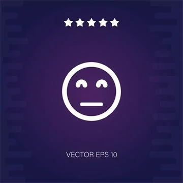 Smile vector icon Illustrazione stock