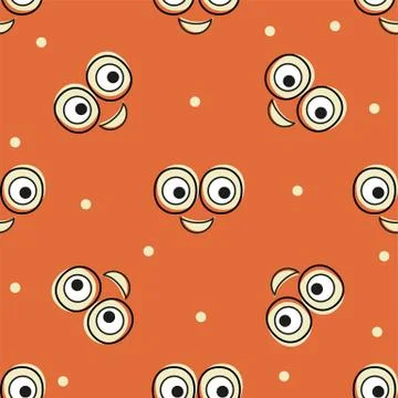 Smile vector pattern background. Texture doodle art. Funny simple illustration Illustrazione stock