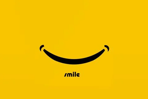 Smile Vector Template Design Illustration Stock Illustration