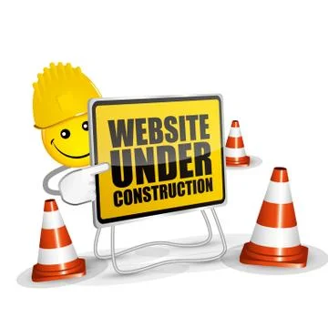 Smile website under construction Stock Illustration