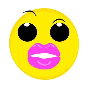 Smile on white background Stock Illustration