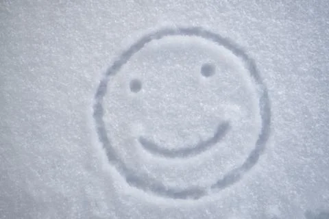 Smile in the white snow Stock Photos
