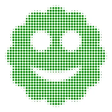 Smiled Sticker Halftone Icon Illustrazione stock