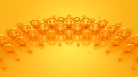 Smiles Form a Wave Stock Footage 337459379