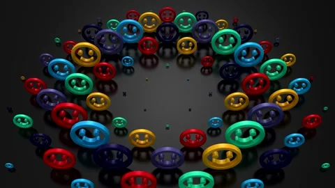Smiles Form a Wave Stock Footage 337624401
