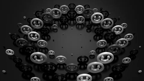 Smiles Form a Wave Stock Footage 337624534
