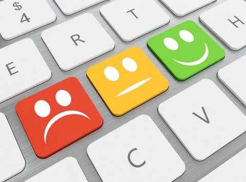 Smiles on keyboard Stock Illustration