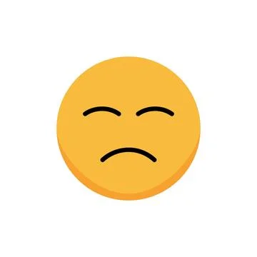 Smiley is afraid. Cartoon emoji. Flat vector Stock Illustration