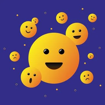 Smiley background, emoji background. Vector illustration eps 10 Stock Illustration