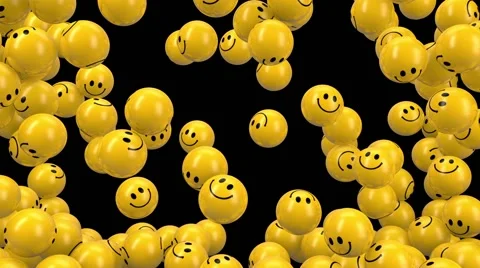 Smiley Ball Wall Transition Loop Video stock 45417418