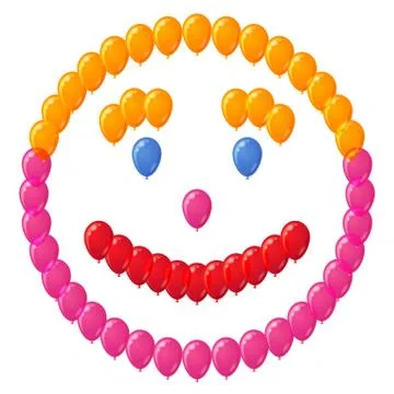 Smiley of balloons Stock Illustration