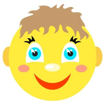 Smiley boy smiles. Stock Illustration