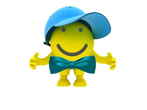 The smiley in a cap Stock Photos