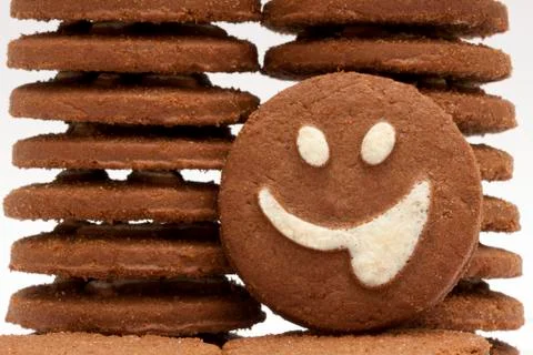 Smiley cookie Stock Photos
