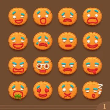Smiley cookies Stock Illustration