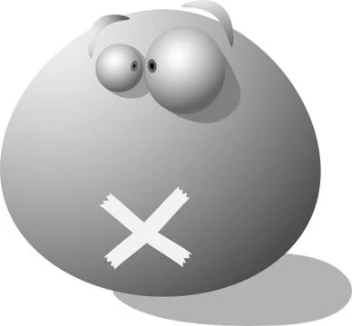 Smiley does not speak / vector Illustration