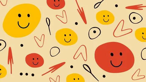 Smiley Face Abstract Background Stock Illustration