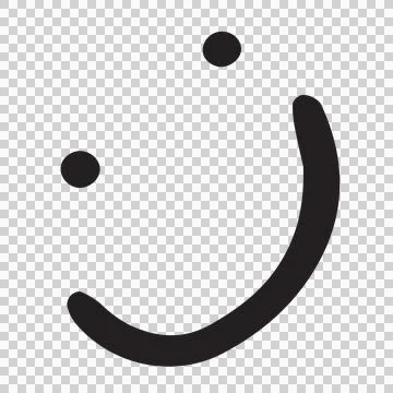 Smiley face against white background Stock Illustration