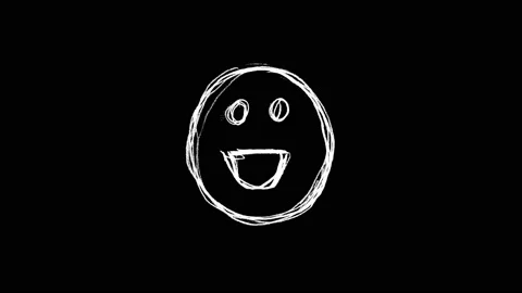 Smiley Face - hand drawn scribble element (4K) Stock Footage 151076930