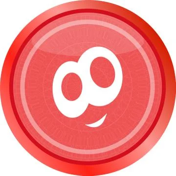 Smiley face icon button, funny face for web Stock Illustration