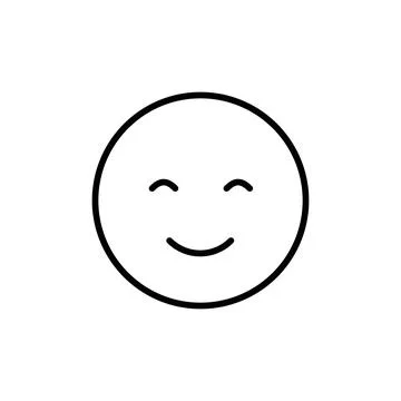 Smiley Face Icon Ideal for Emoticons and Reactions Stock Illustration