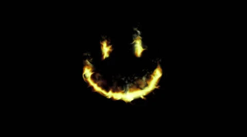 A smiley face made of fire. Stock Footage 64834715