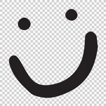 Smiley face over white background Stock Illustration