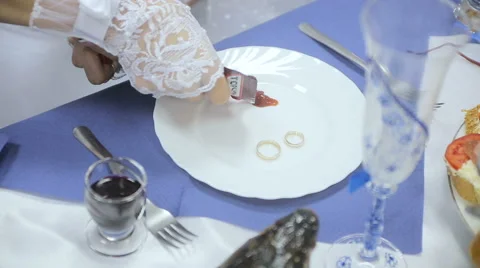 Smiley face in a plate Stock Footage 63749997