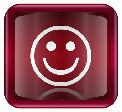 Smiley face red, isolated on white background 스톡 일러스트