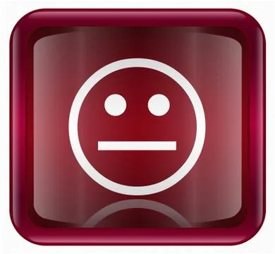 Smiley face red, isolated on white background Stockillustratie