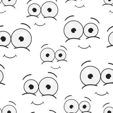 Smiley face seamless pattern background. Business flat vector illustration. E Illustrazione stock