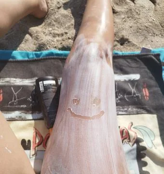 Smiley face summer 스톡 사진