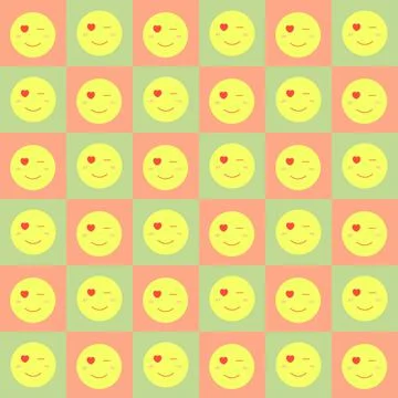 Smiley faces express happiness Stock Illustration