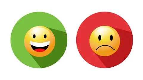Smiley faces icons Stock Illustration